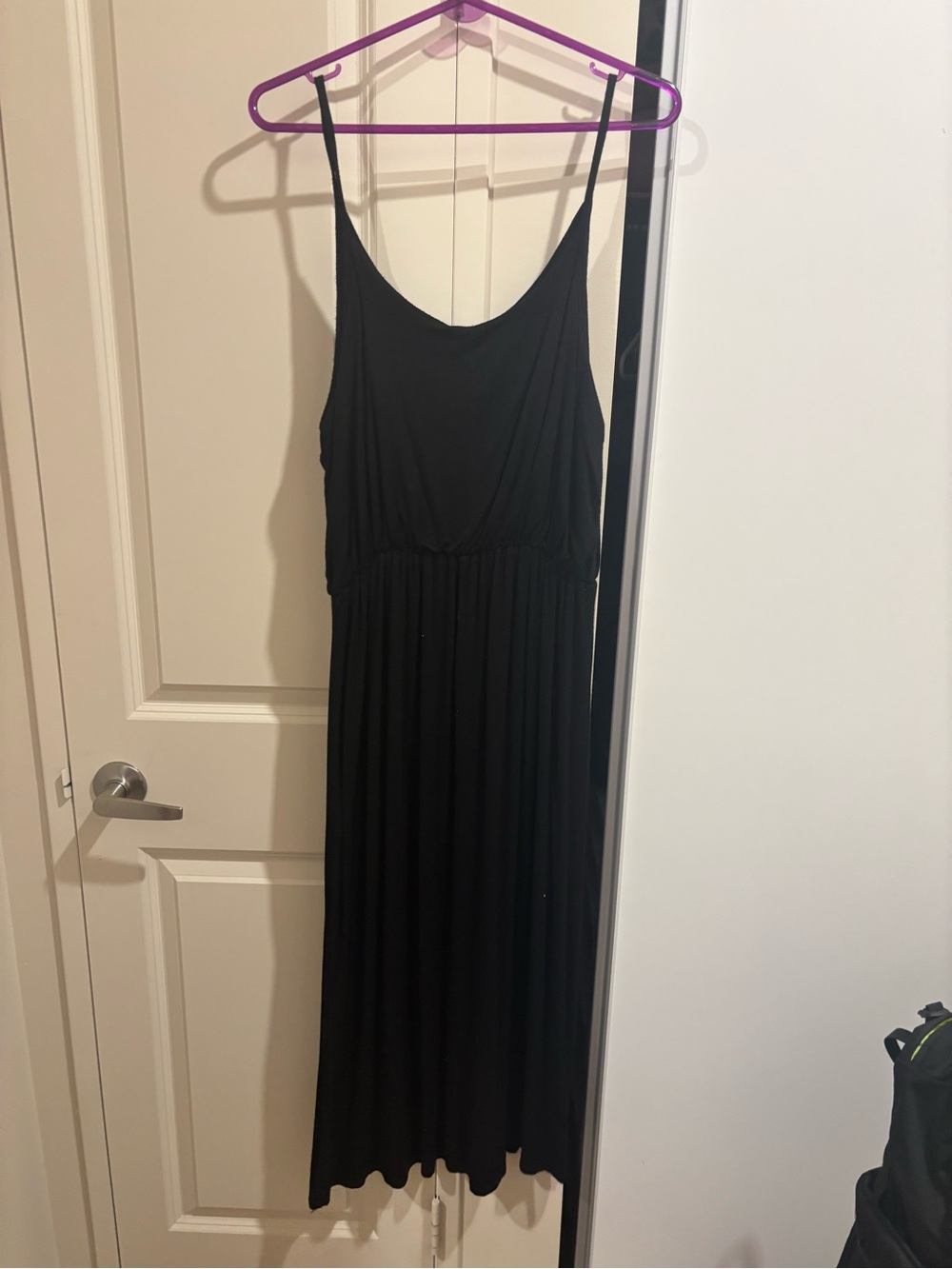 Classic Black Spaghetti-Strap Maxi Dress